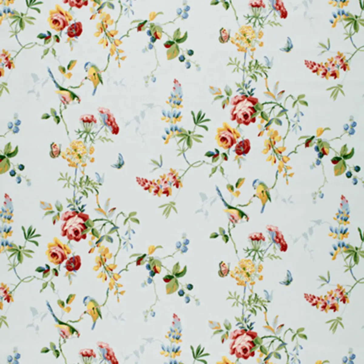 CHICKADEE FLORAL_ SKY