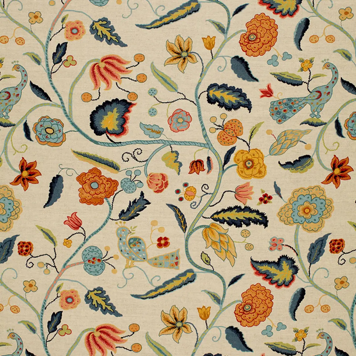 APSLEY VINE_ APRICOT & TEAL