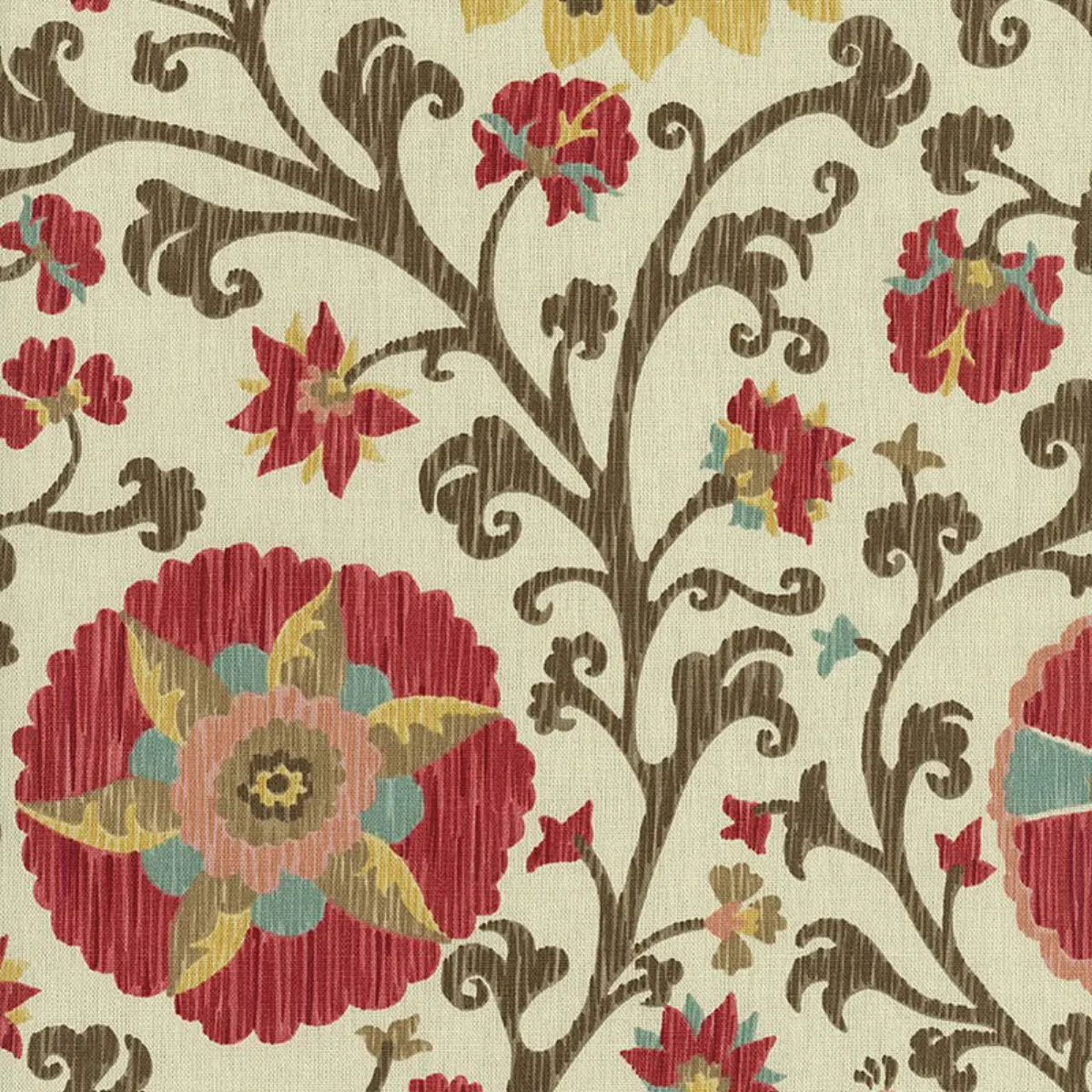 FERGANA EMBROIDERY PRINT_ TEAK