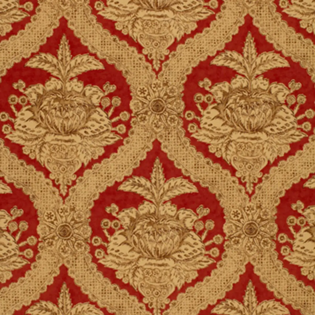 HADDON HALL DAMASK_ VENETIAN RED