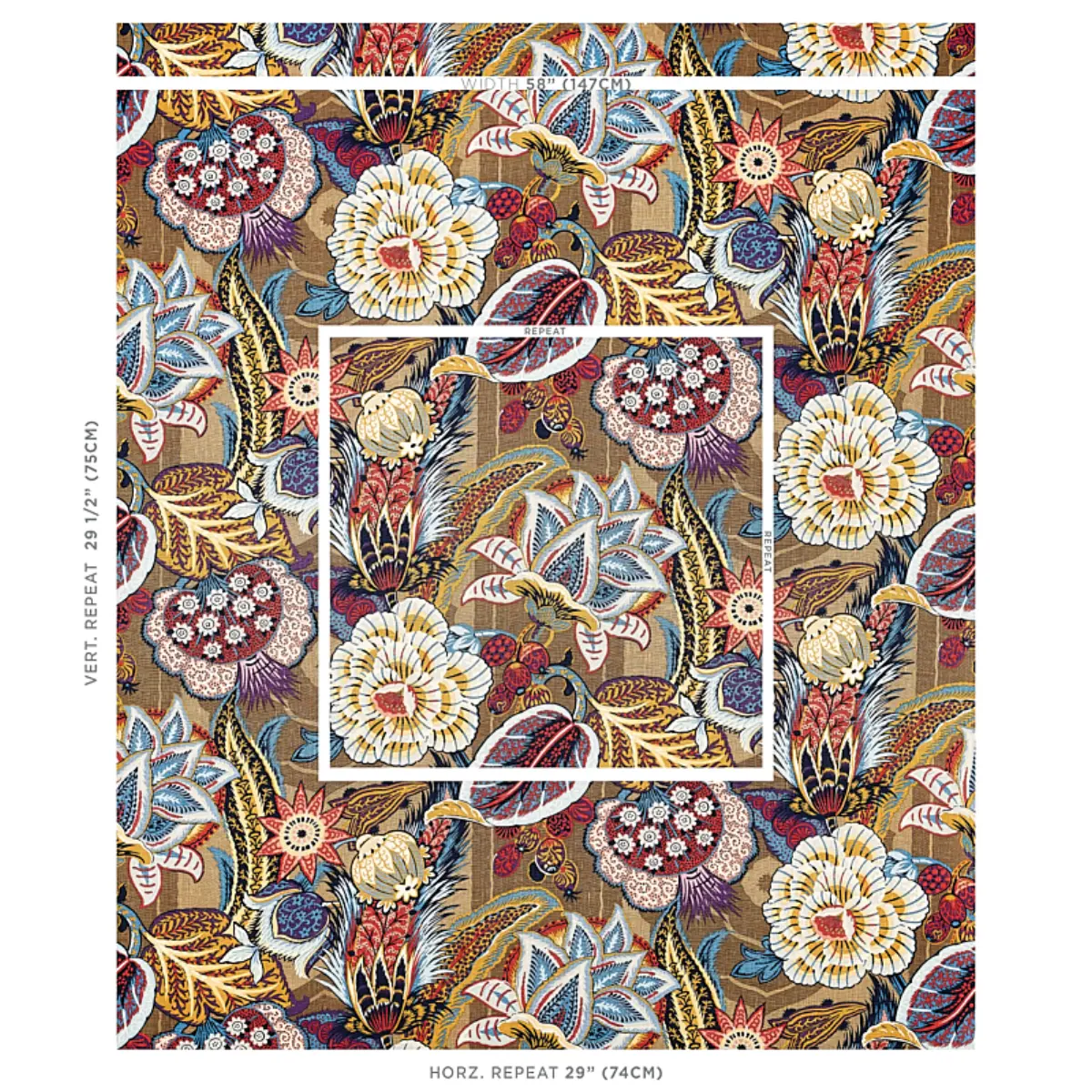 ZANZIBAR LINEN PRINT_ CERULEAN
