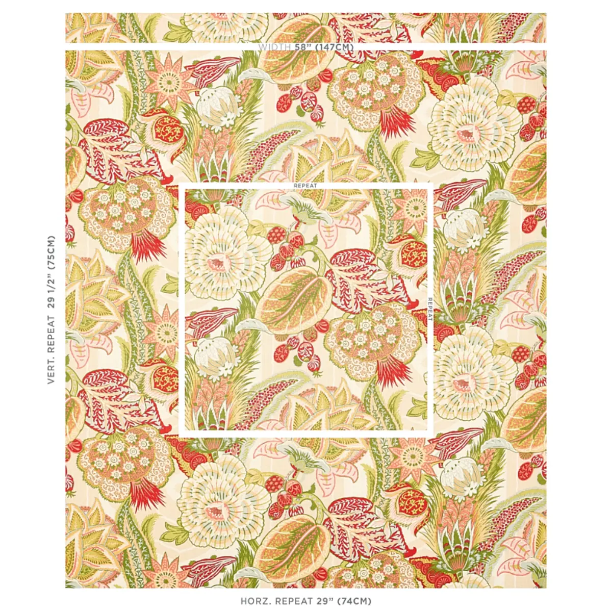ZANZIBAR LINEN PRINT_ MELON