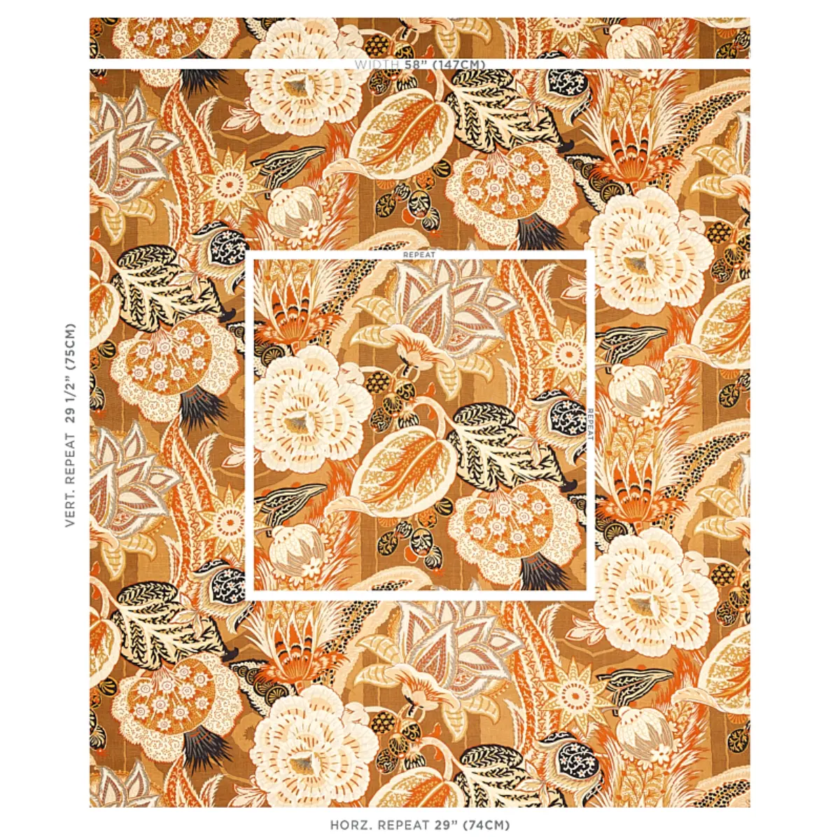 ZANZIBAR LINEN PRINT_ SANDALWOOD