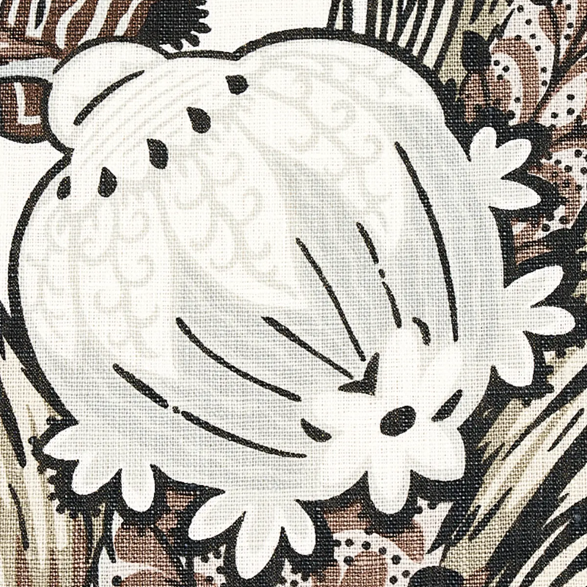 ZANZIBAR LINEN PRINT_ EBONY & MOCHA