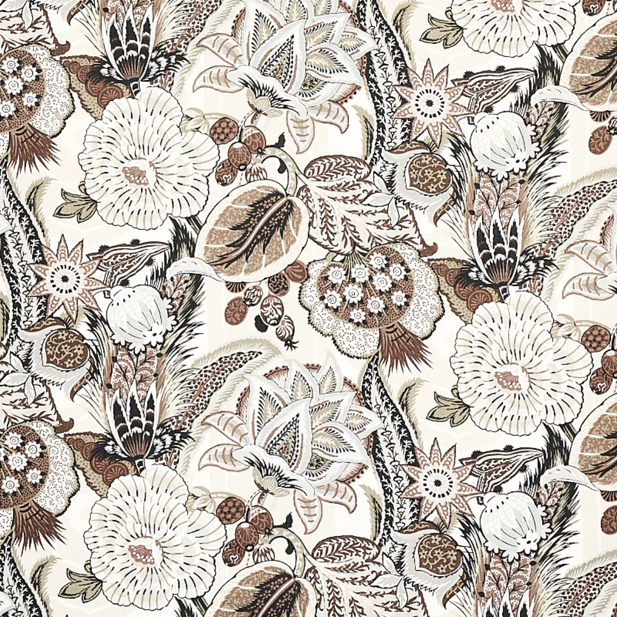 ZANZIBAR LINEN PRINT_ EBONY & MOCHA