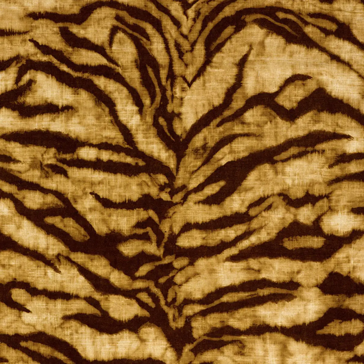 TIGRE LINEN PRINT_ GOLDEN BROWN