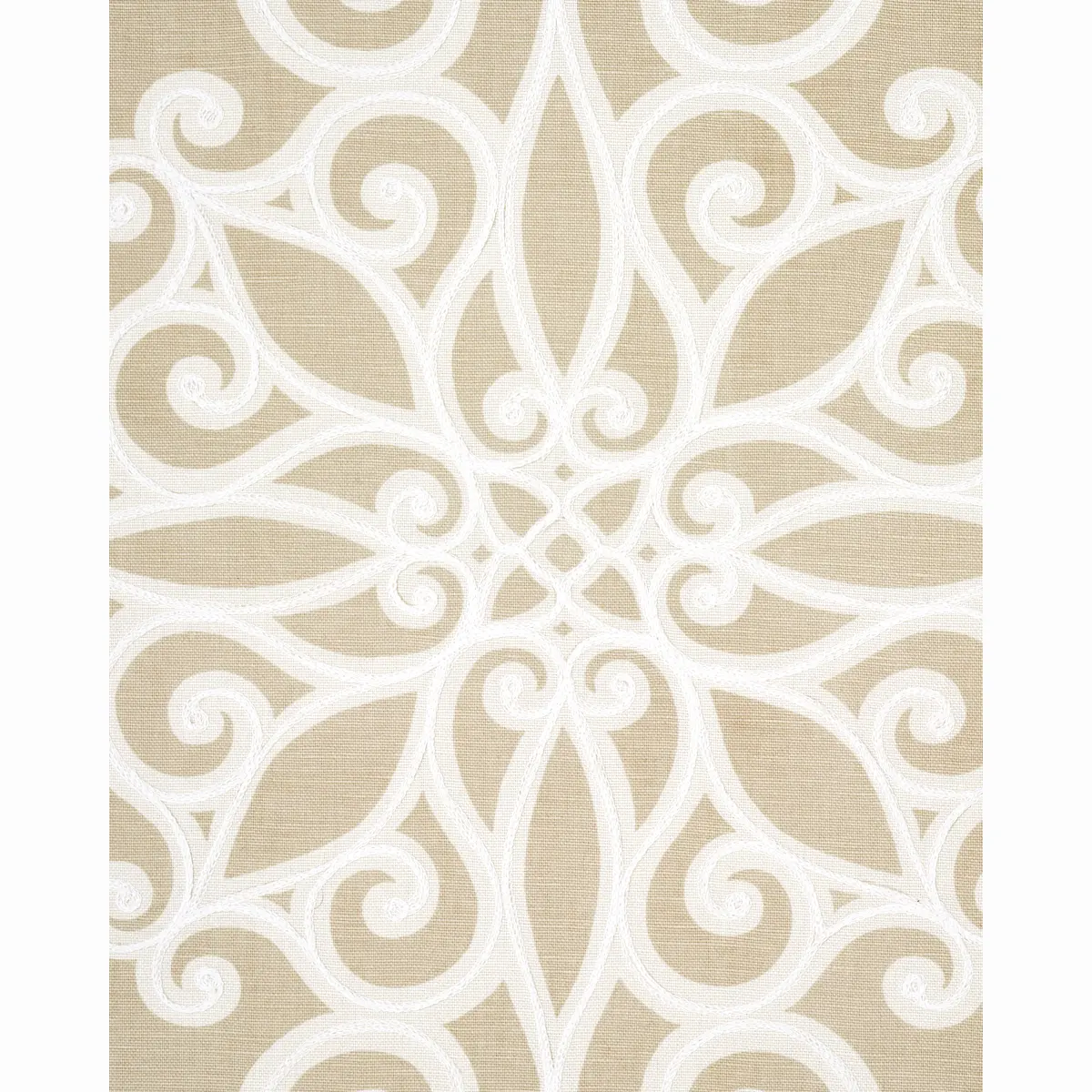 Rosegate Embroidered Print_ FLAX
