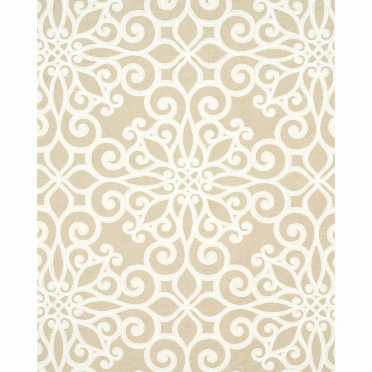 Rosegate Embroidered Print_ FLAX