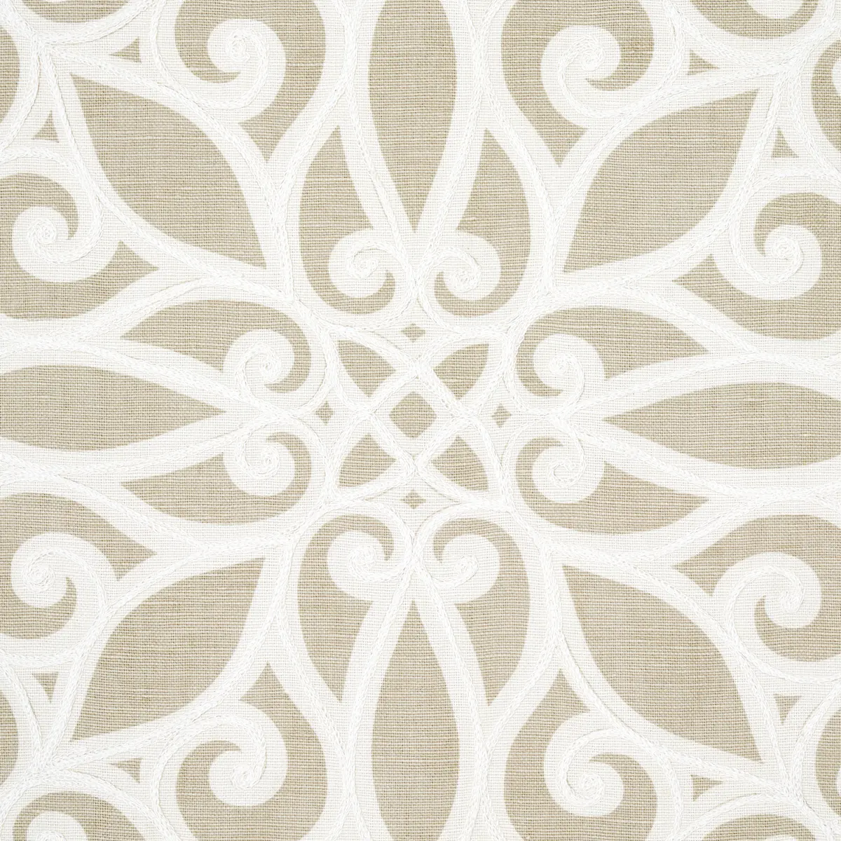 Rosegate Embroidered Print_ PUMICE