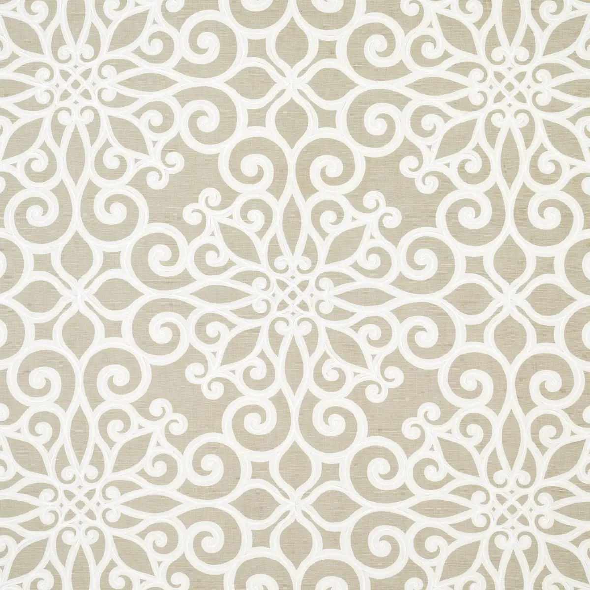 Rosegate Embroidered Print_ PUMICE
