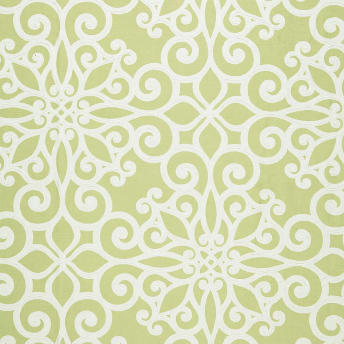 Rosegate Embroidered Print_ CHARTREUSE
