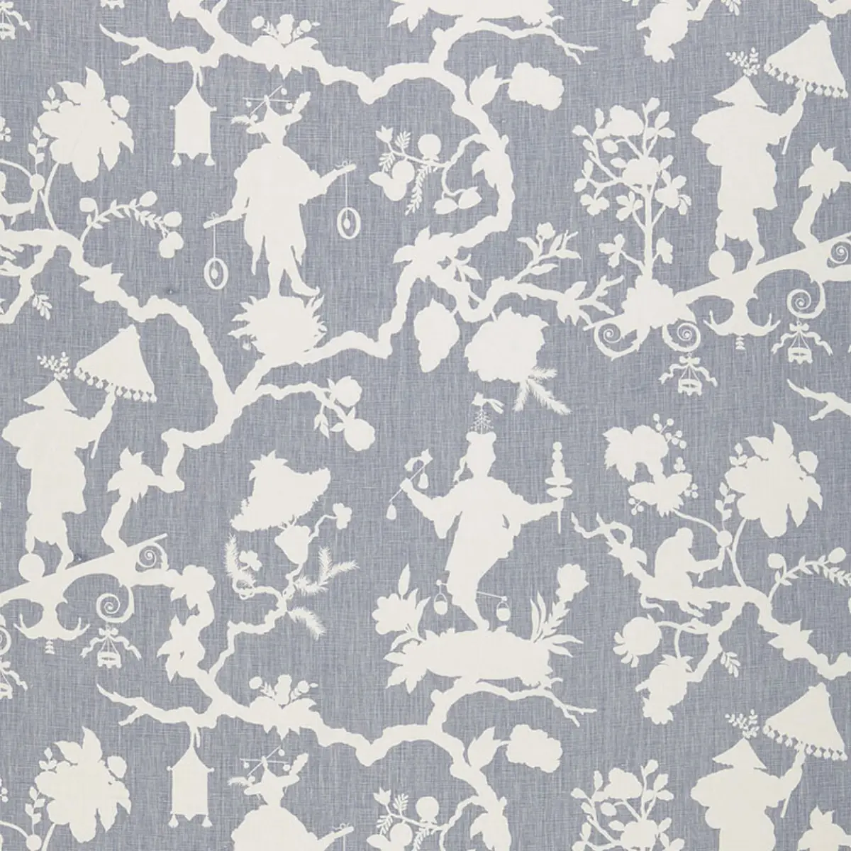 SHANTUNG SILHOUETTE PRINT_ WISTERIA