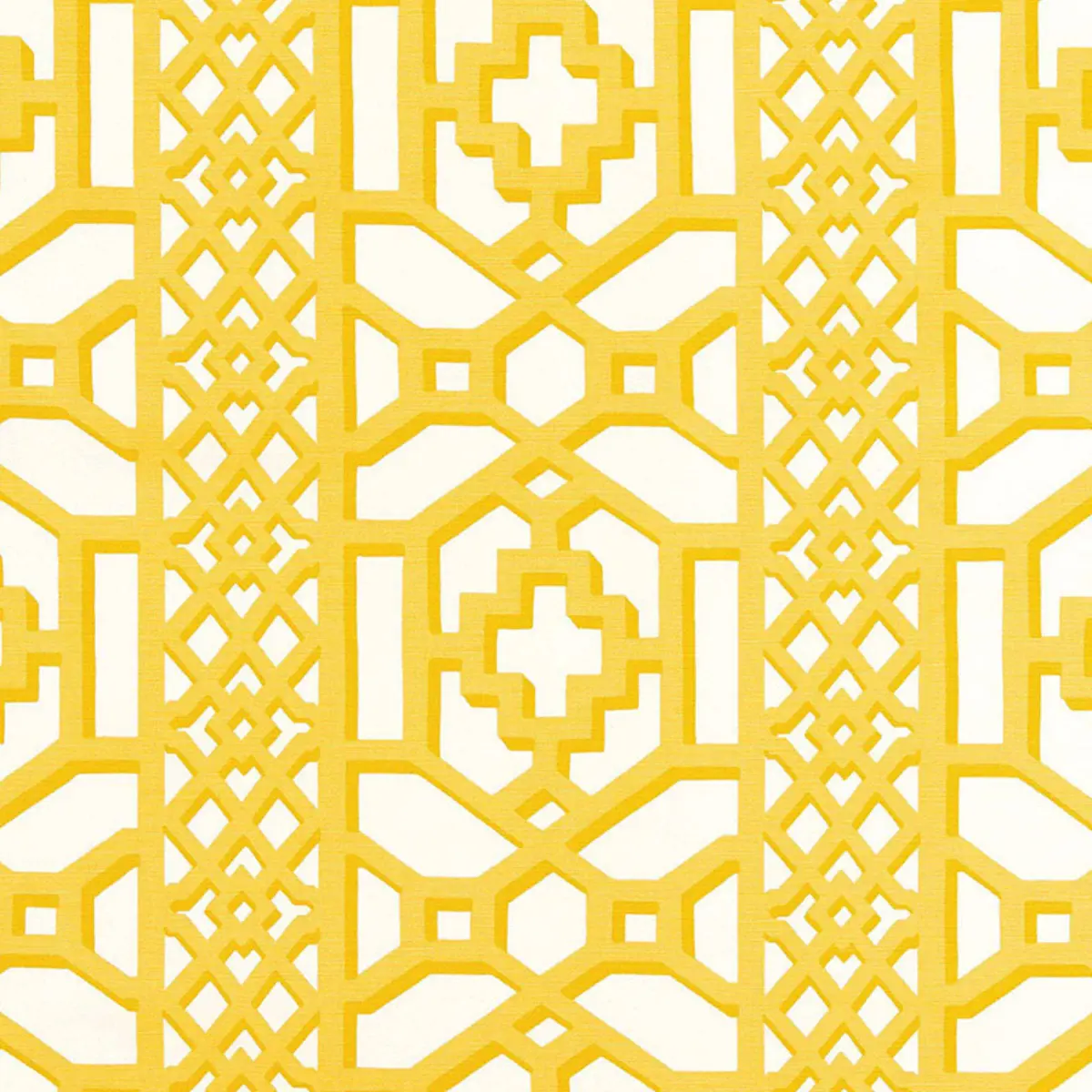 ZANZIBAR TRELLIS CHINTZ_ CANARY