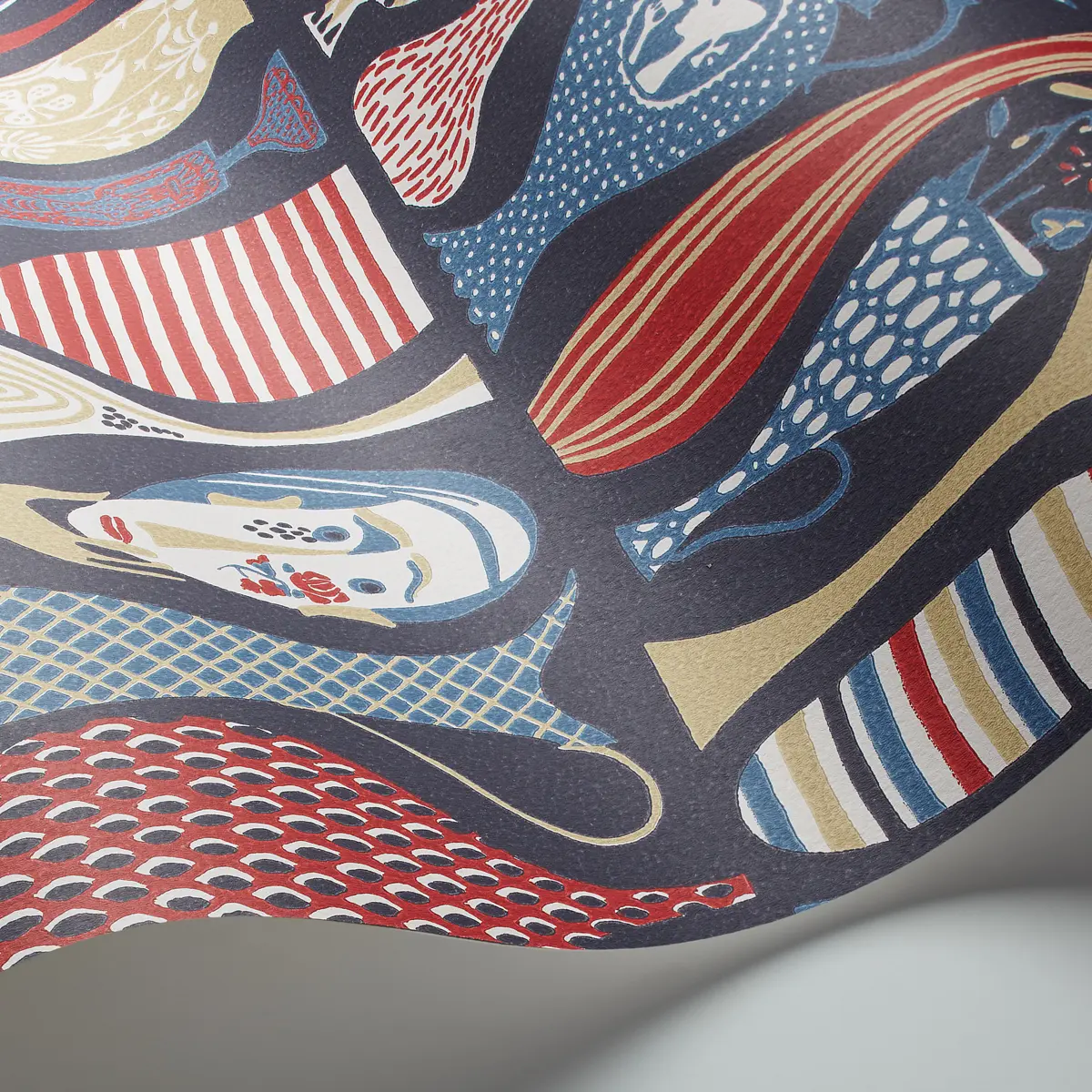 POTTERY_ NAVY AND RED