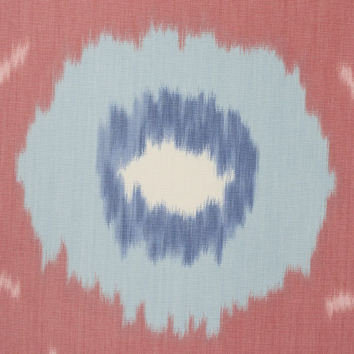 SAMARKAND IKAT II_ CHAMBRAY & CORAL