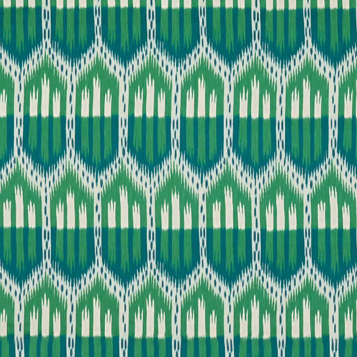 BUKHARA IKAT_ EMERALD & PEACOCK