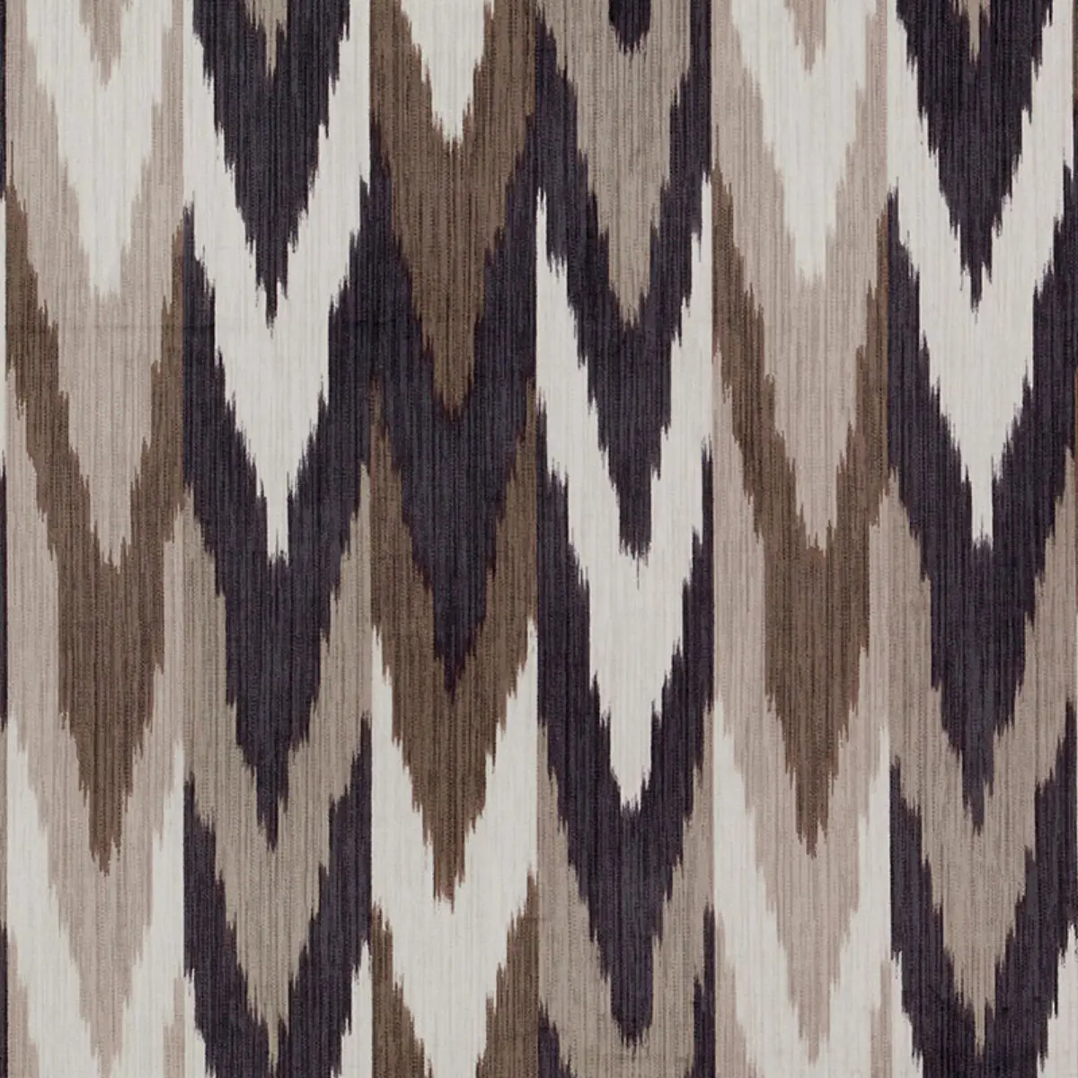 KASHGAR VELVET IKAT_ CARBON & TEAK
