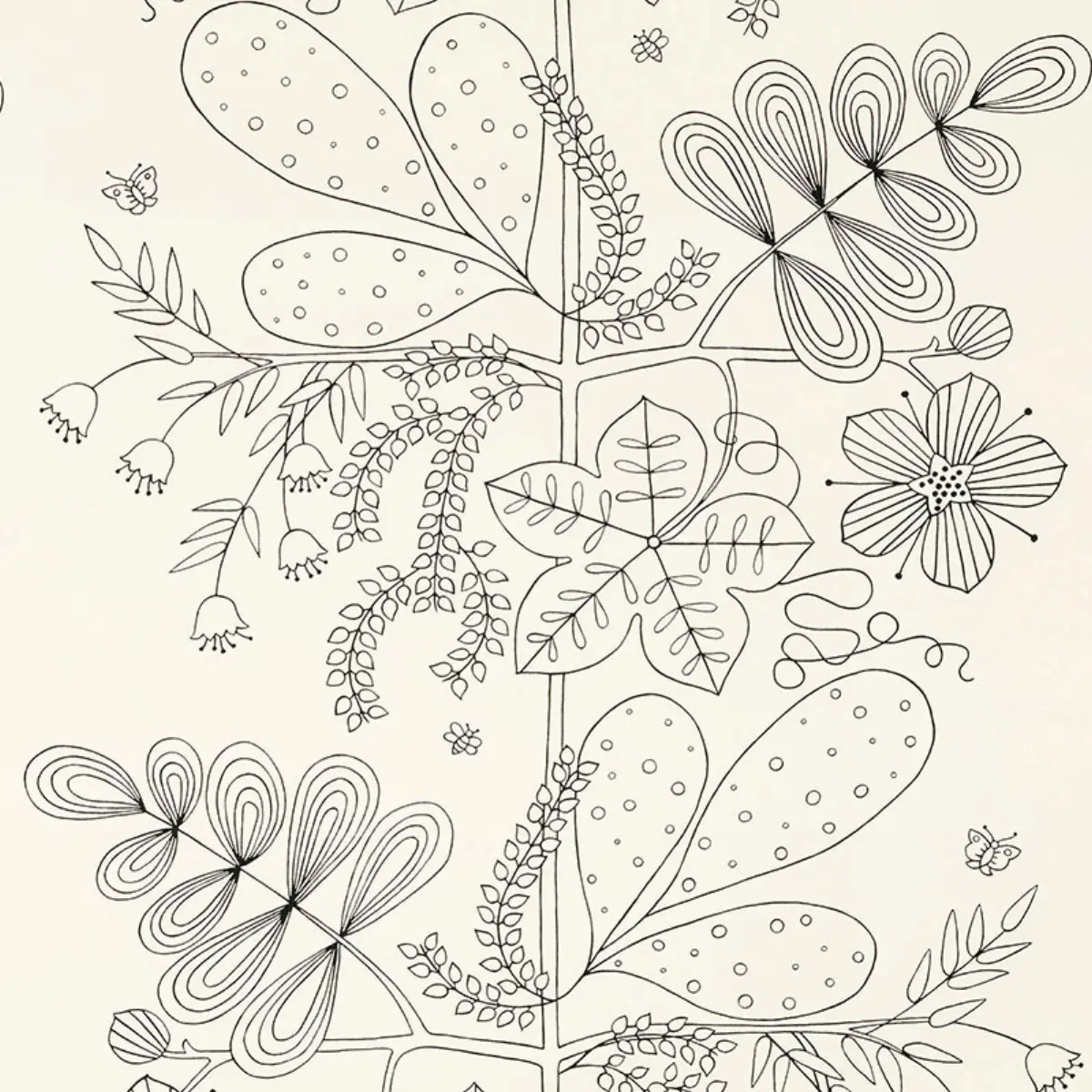 Blommen Print_ BLACK