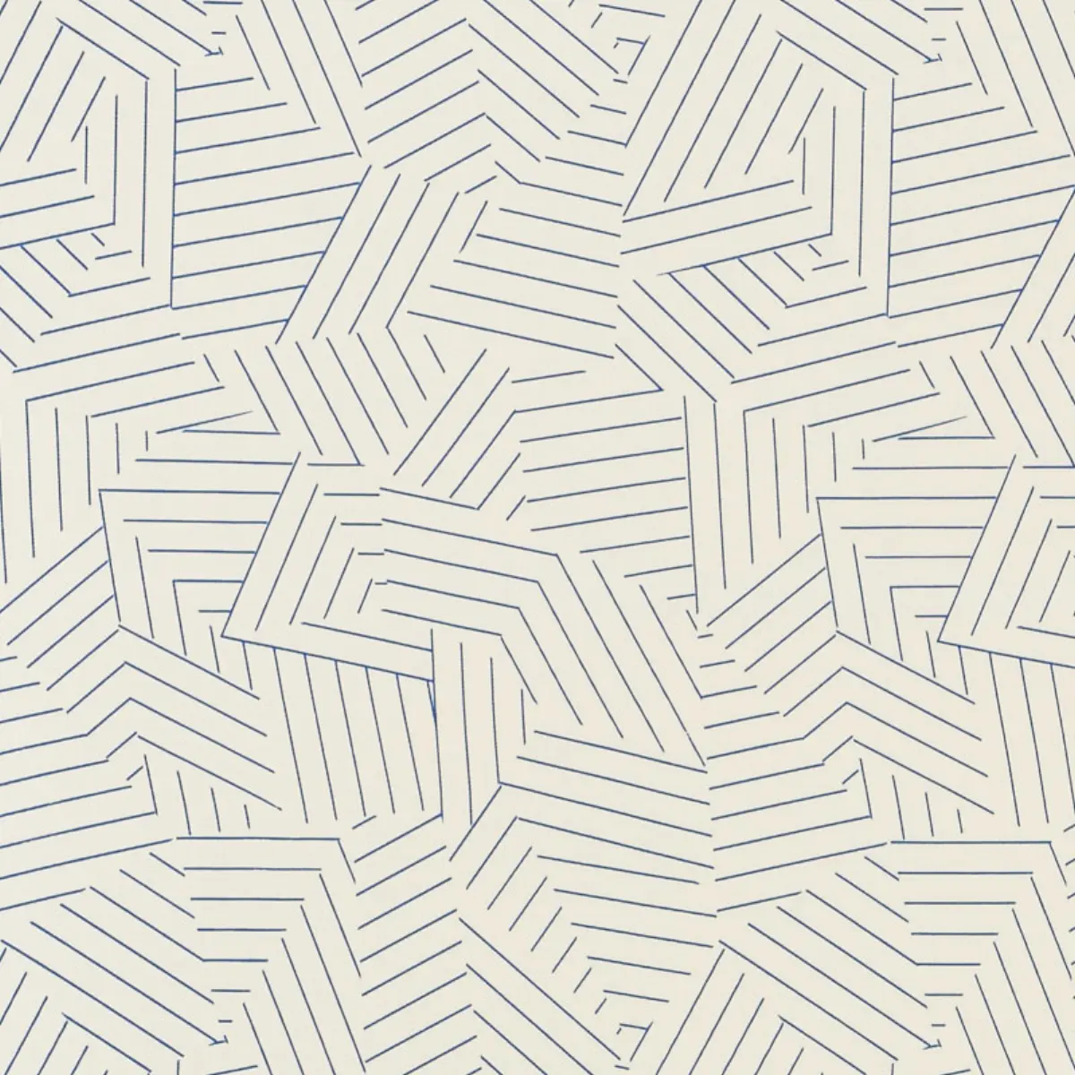 DECONSTRUCTED STRIPE INDOOR/OUTDOOR_ COBALT