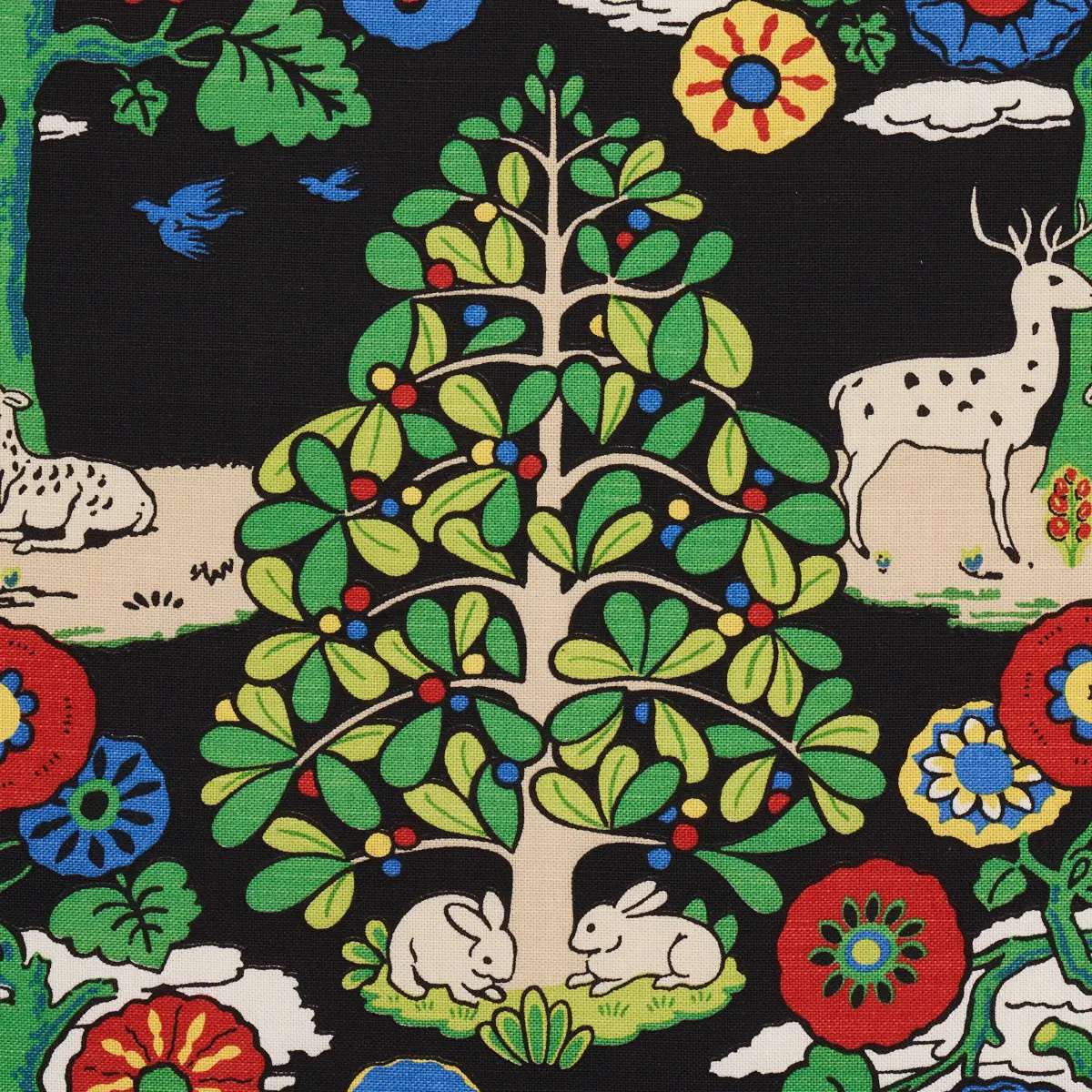 FANTASY FOREST_ BLACK & MULTI
