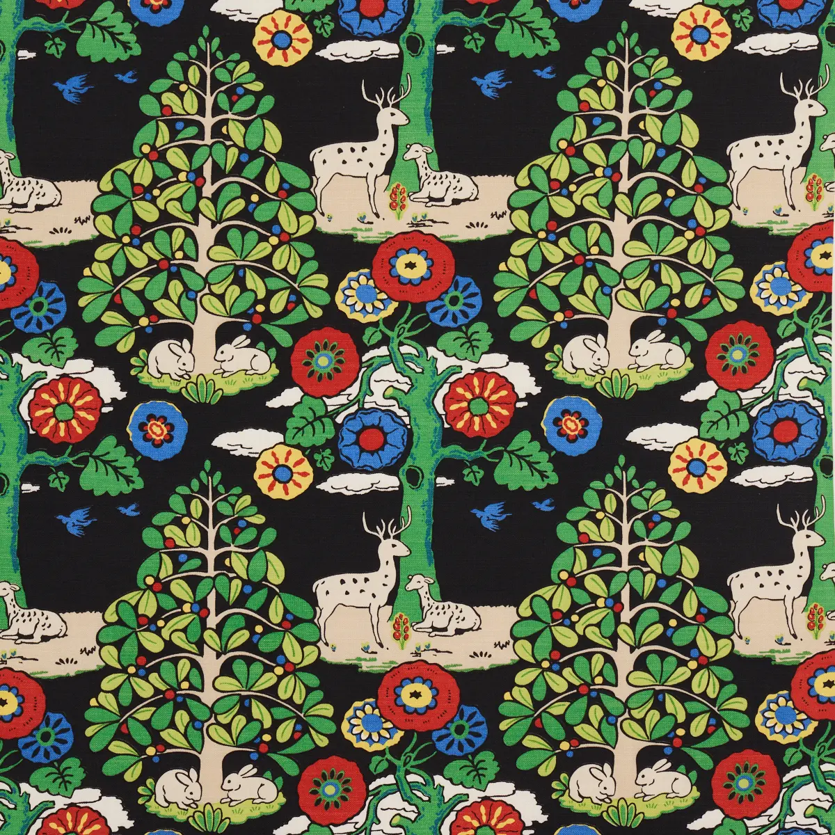 FANTASY FOREST_ BLACK & MULTI