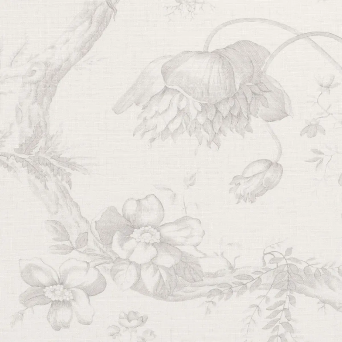 TOILE DE FLEURS_ GRISAILLE