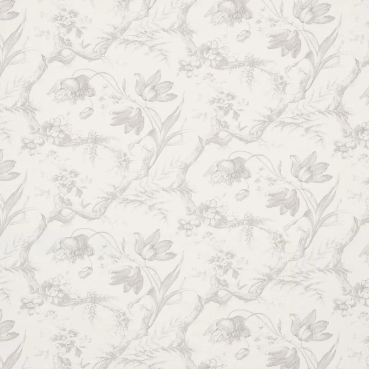 TOILE DE FLEURS_ GRISAILLE