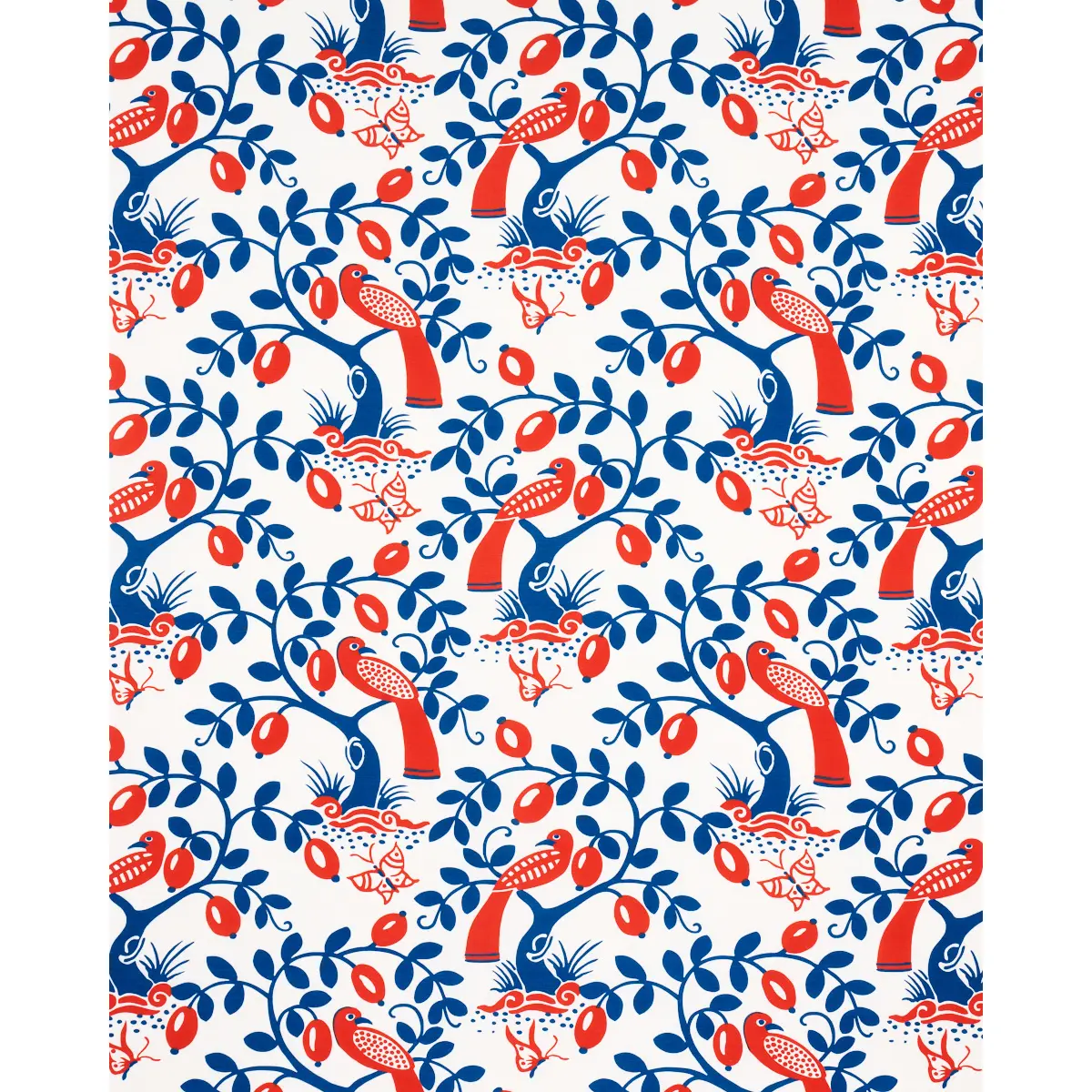 OLIVE TREE_ BLUE & RED