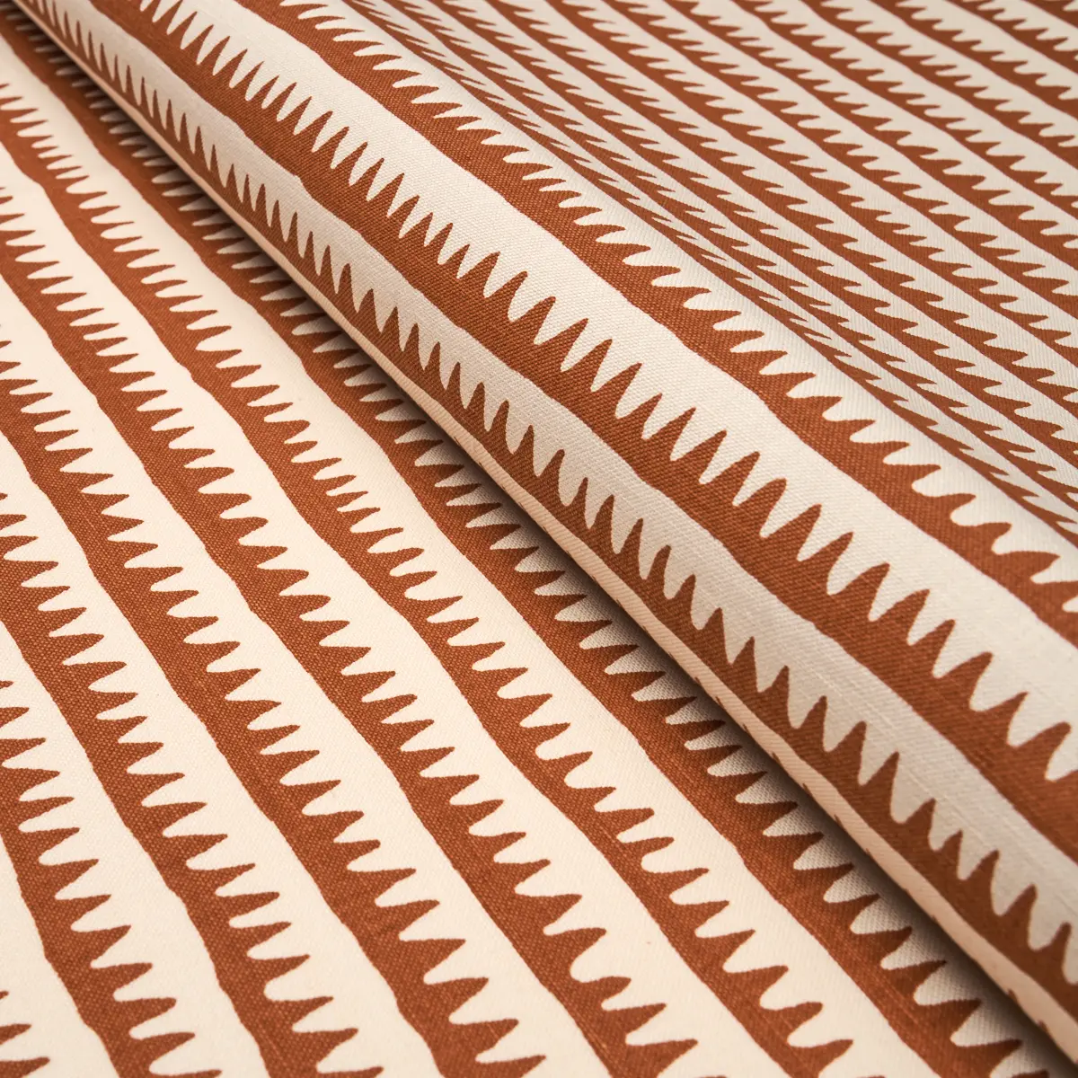 CORFU HAND PRINTED STRIPE_ RUST