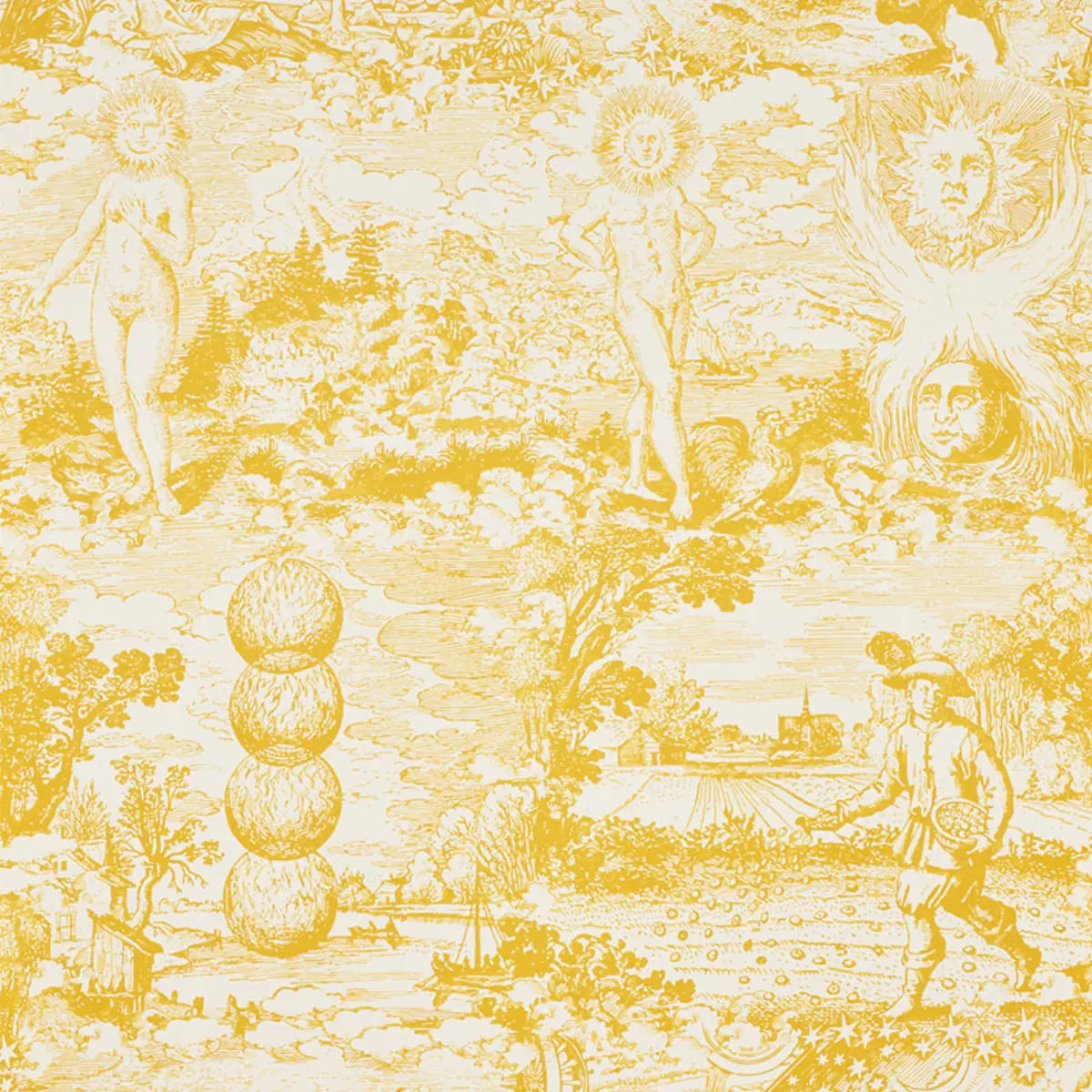 MODERN TOILE_ YELLOW