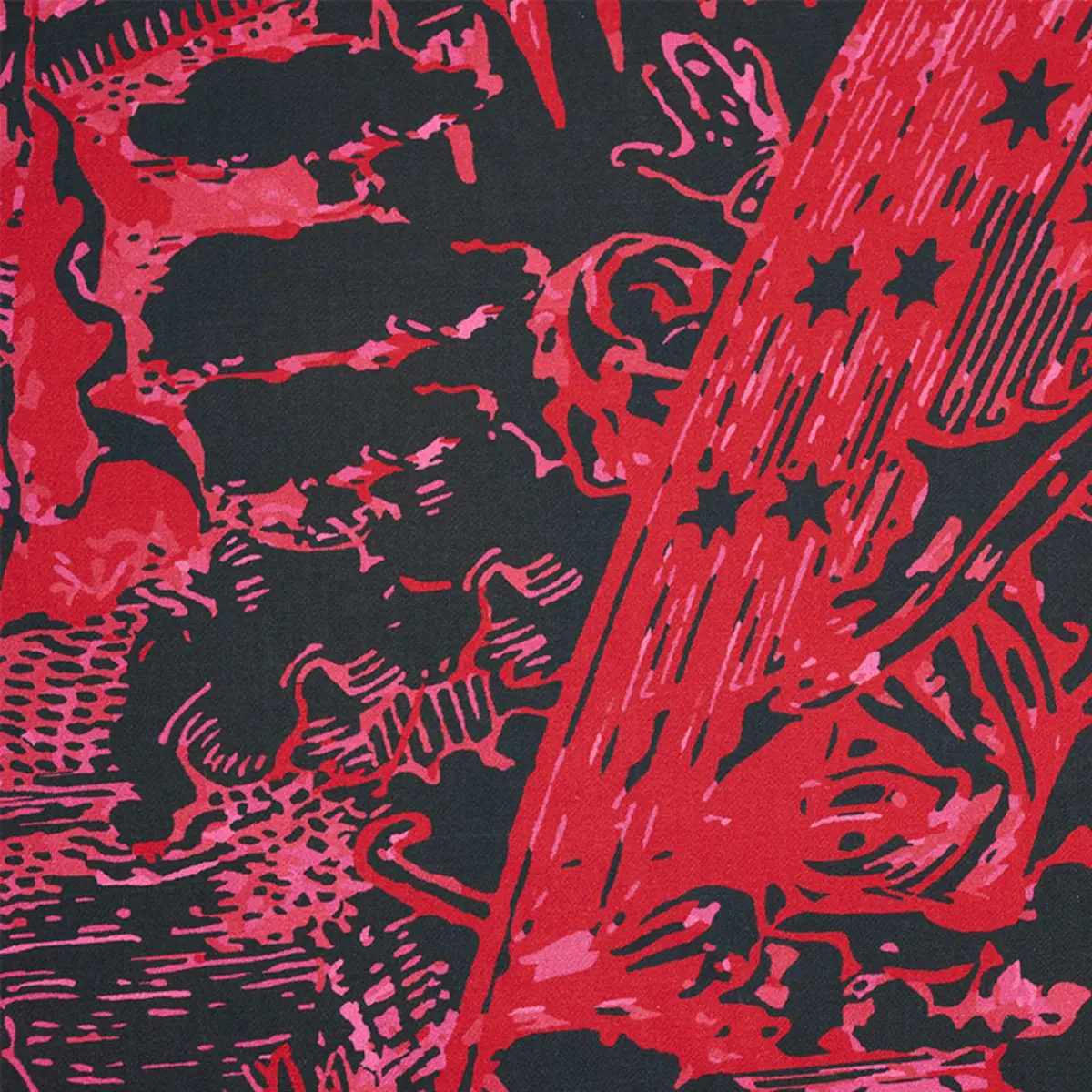 MODERN TOILE_ PINK & BLACK