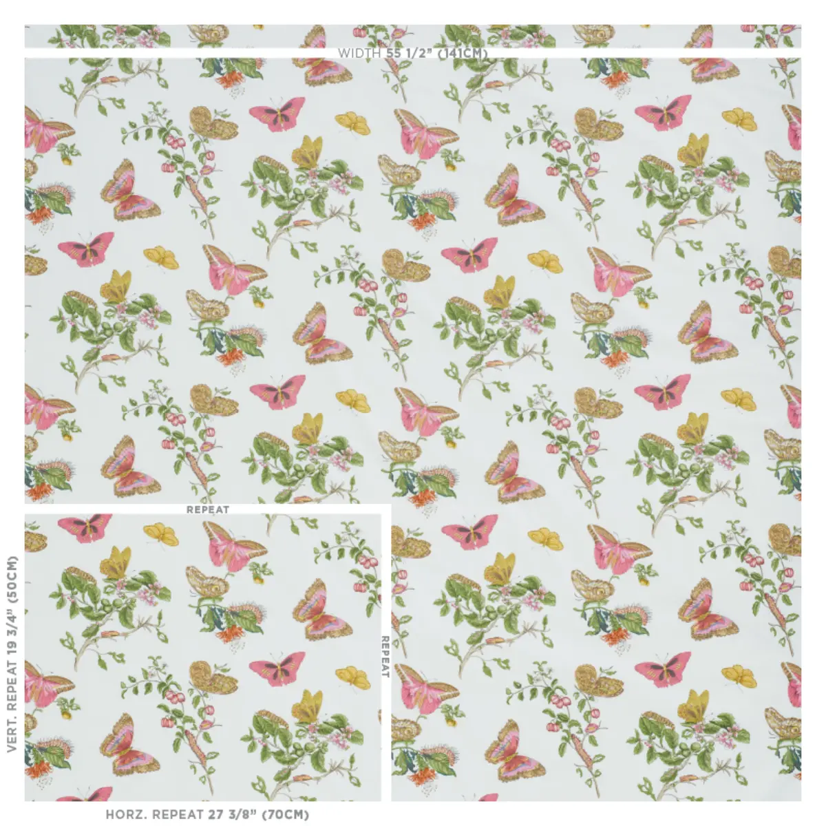 BAUDIN BUTTERFLY CHINTZ_ BLUSH