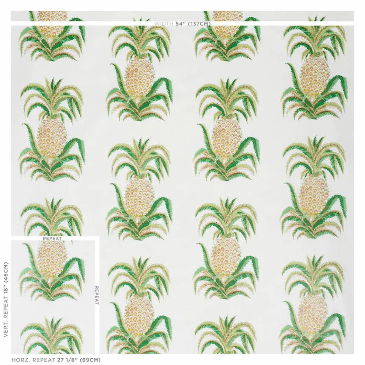 PINEAPPLES CHINTZ_ IVORY