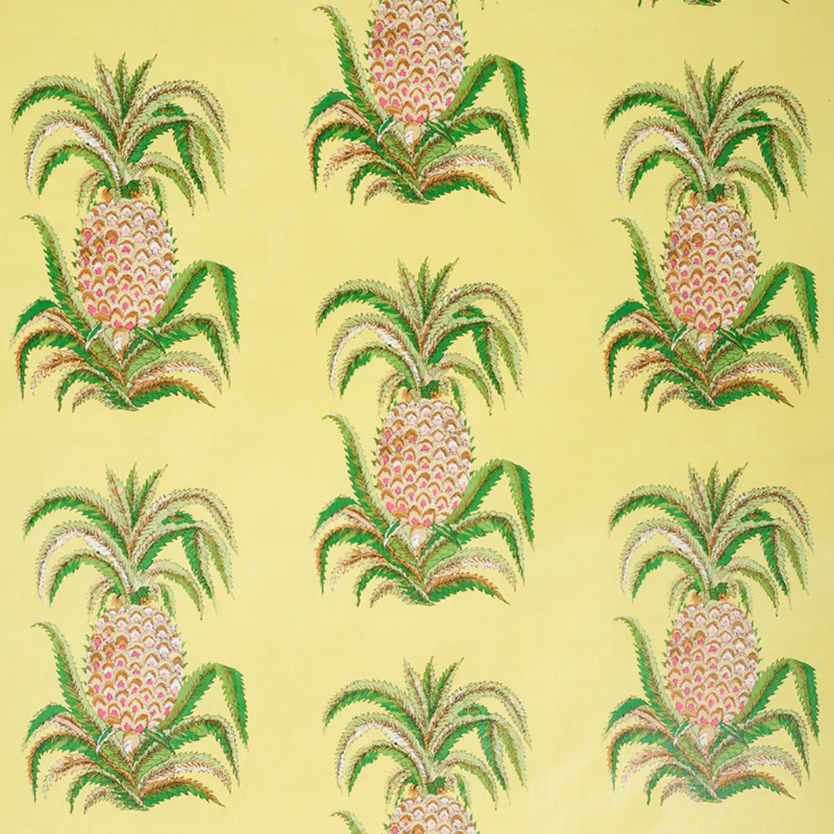 PINEAPPLES CHINTZ_ YELLOW