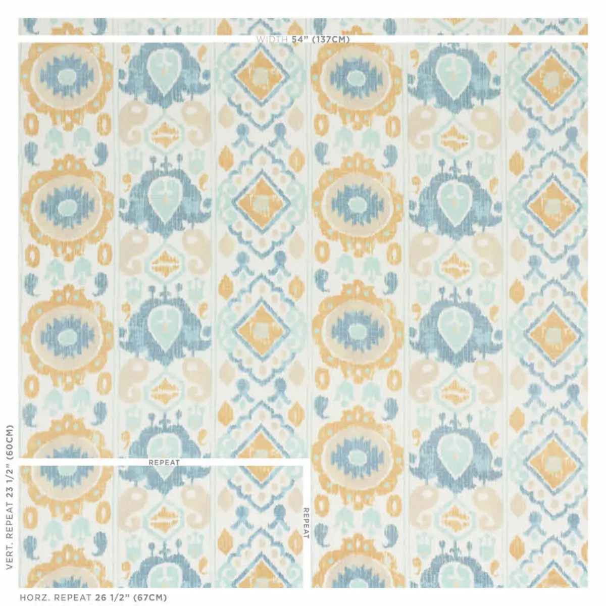 ELIZIA IKAT_ SKY & OCHRE