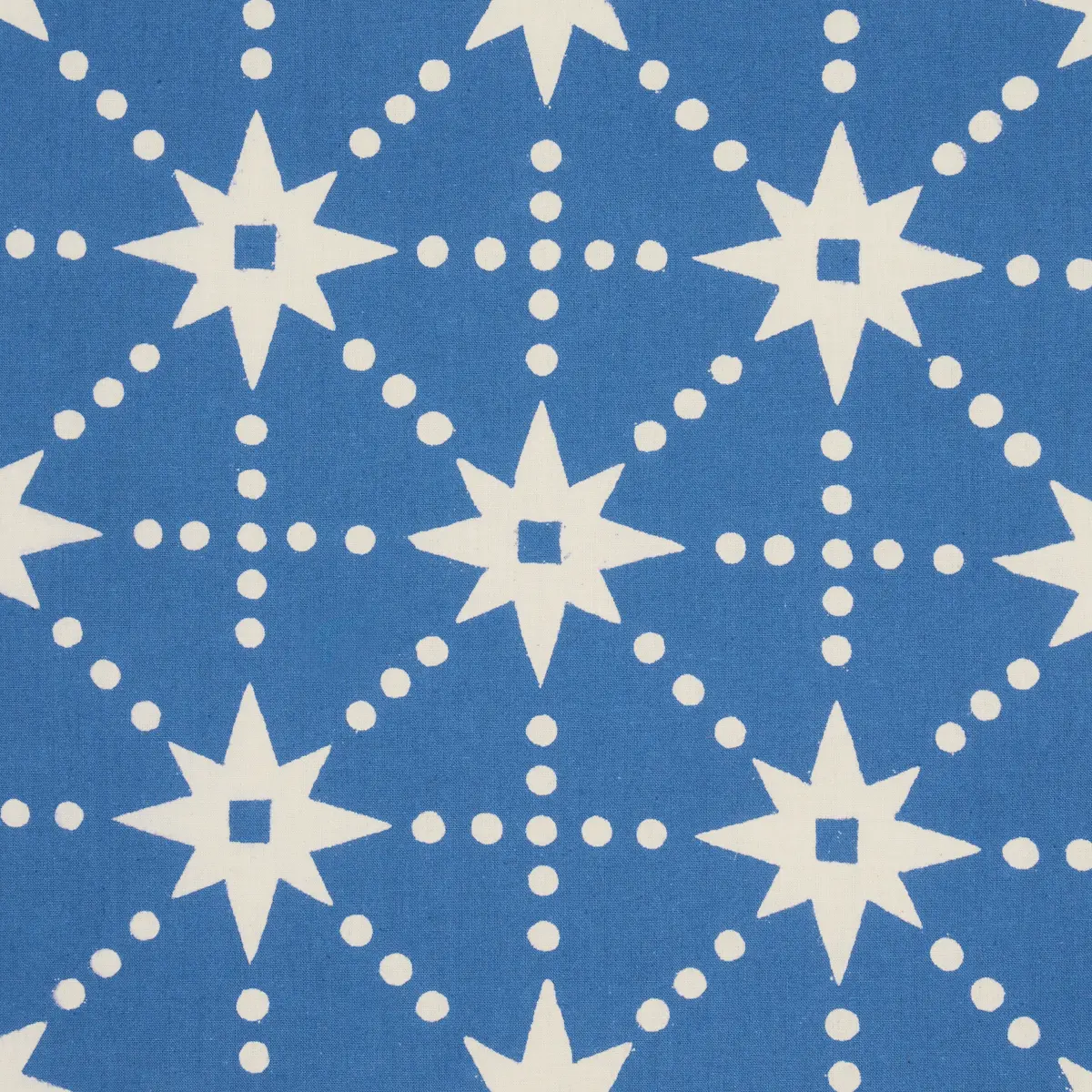 STARS HAND BLOCK PRINT_ BLUE