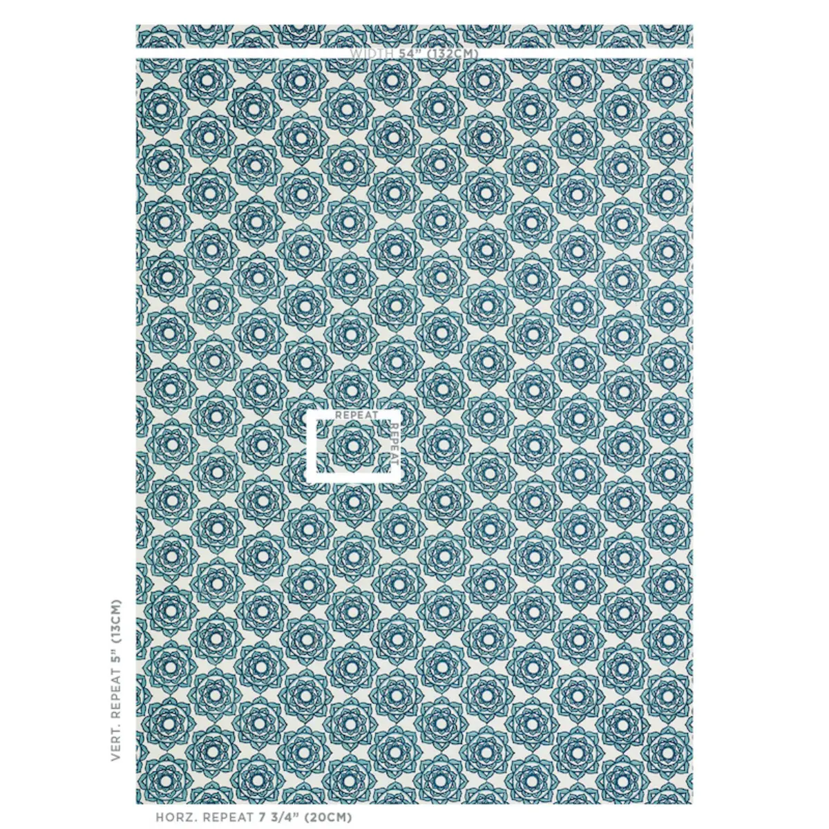 ROSE HAND BLOCK PRINT_ BLUE
