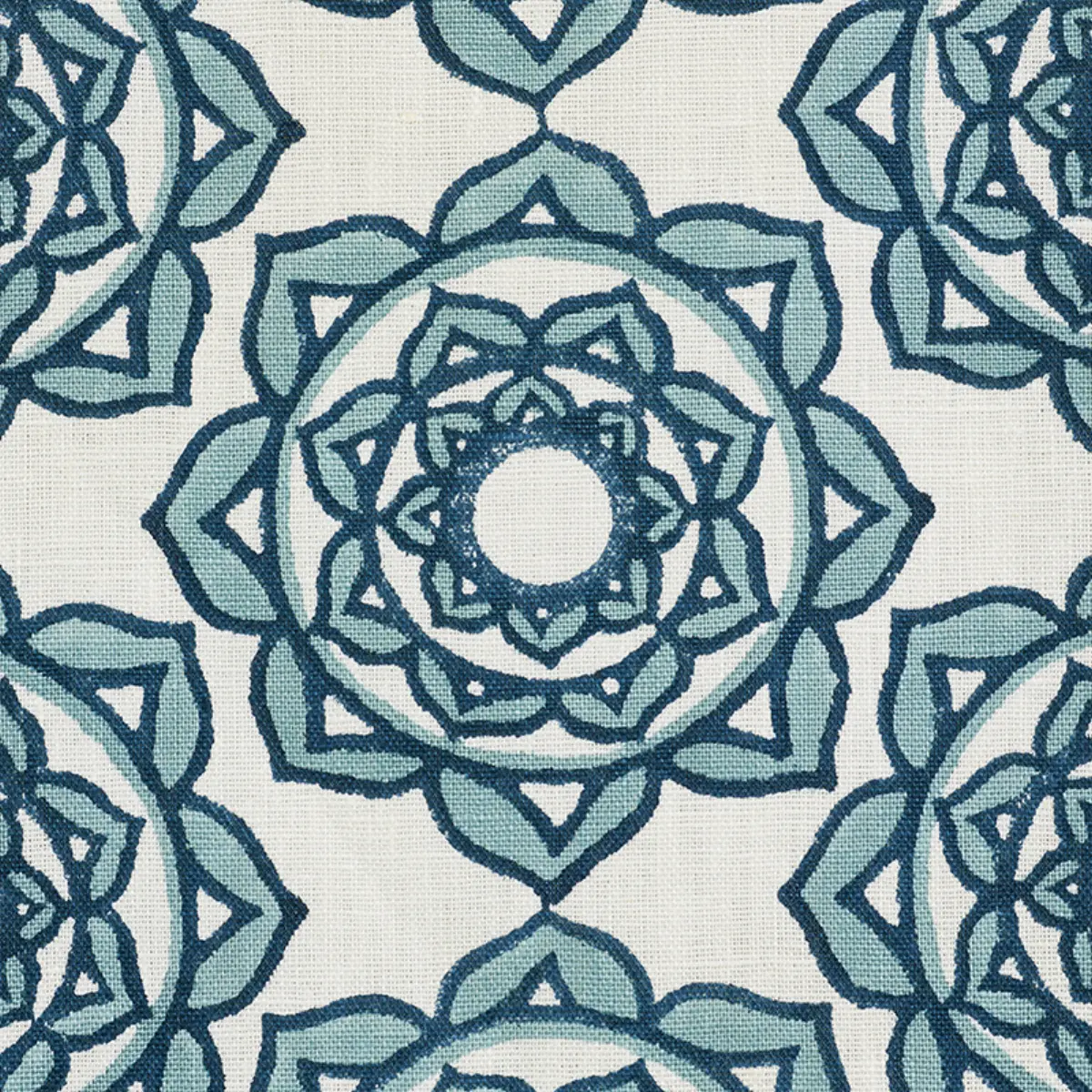 ROSE HAND BLOCK PRINT_ BLUE