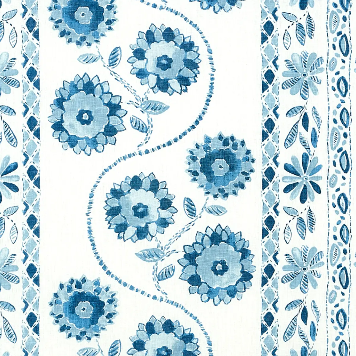 ZINNIA HANDMADE PRINT_ BLUE