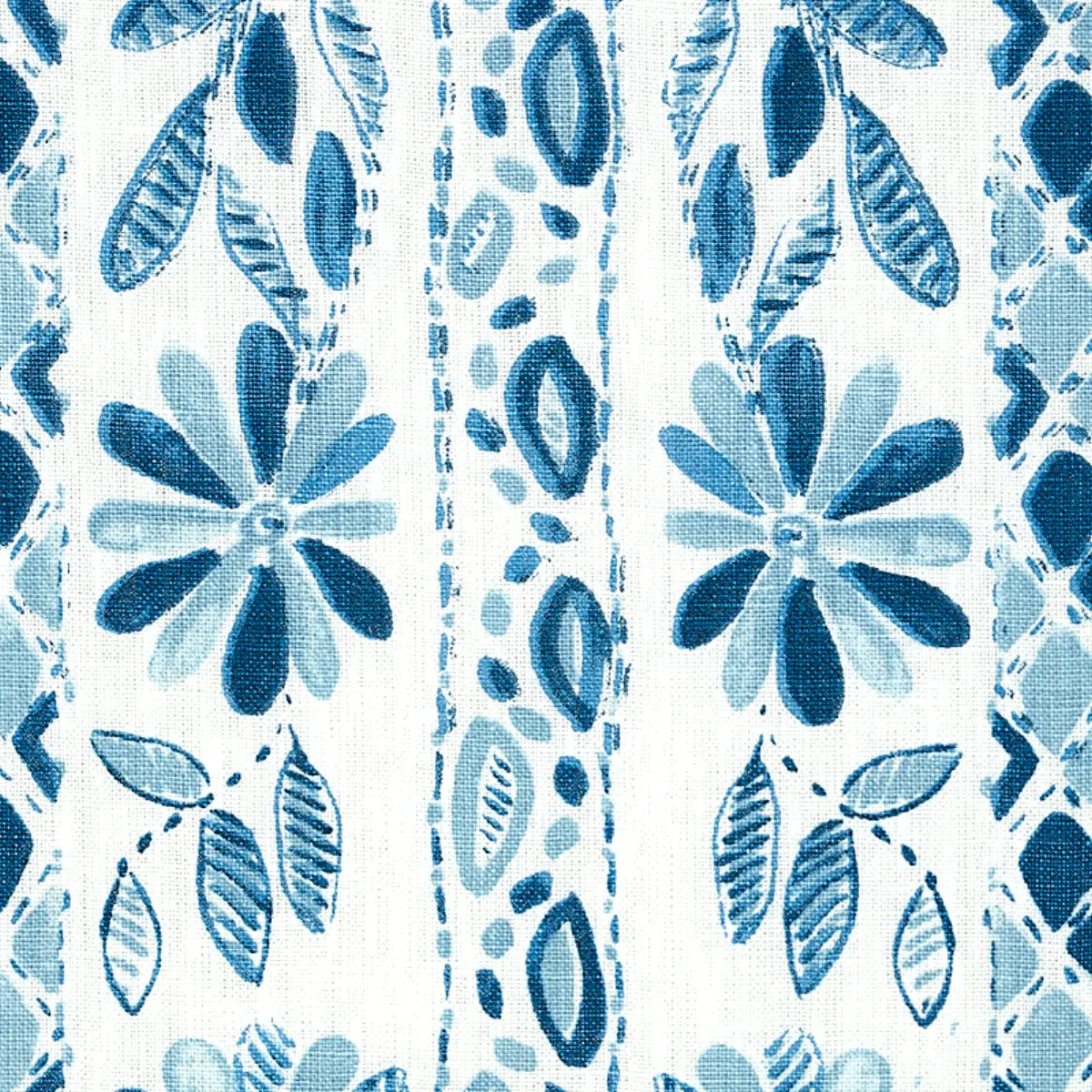 ZINNIA HANDMADE PRINT_ BLUE
