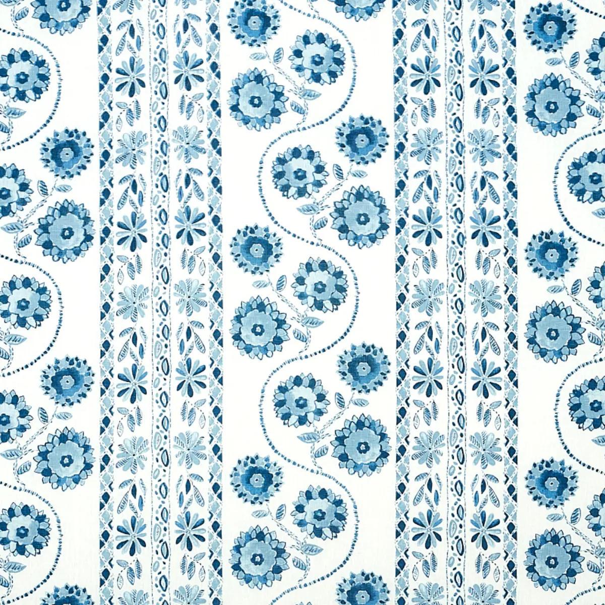 ZINNIA HANDMADE PRINT_ BLUE