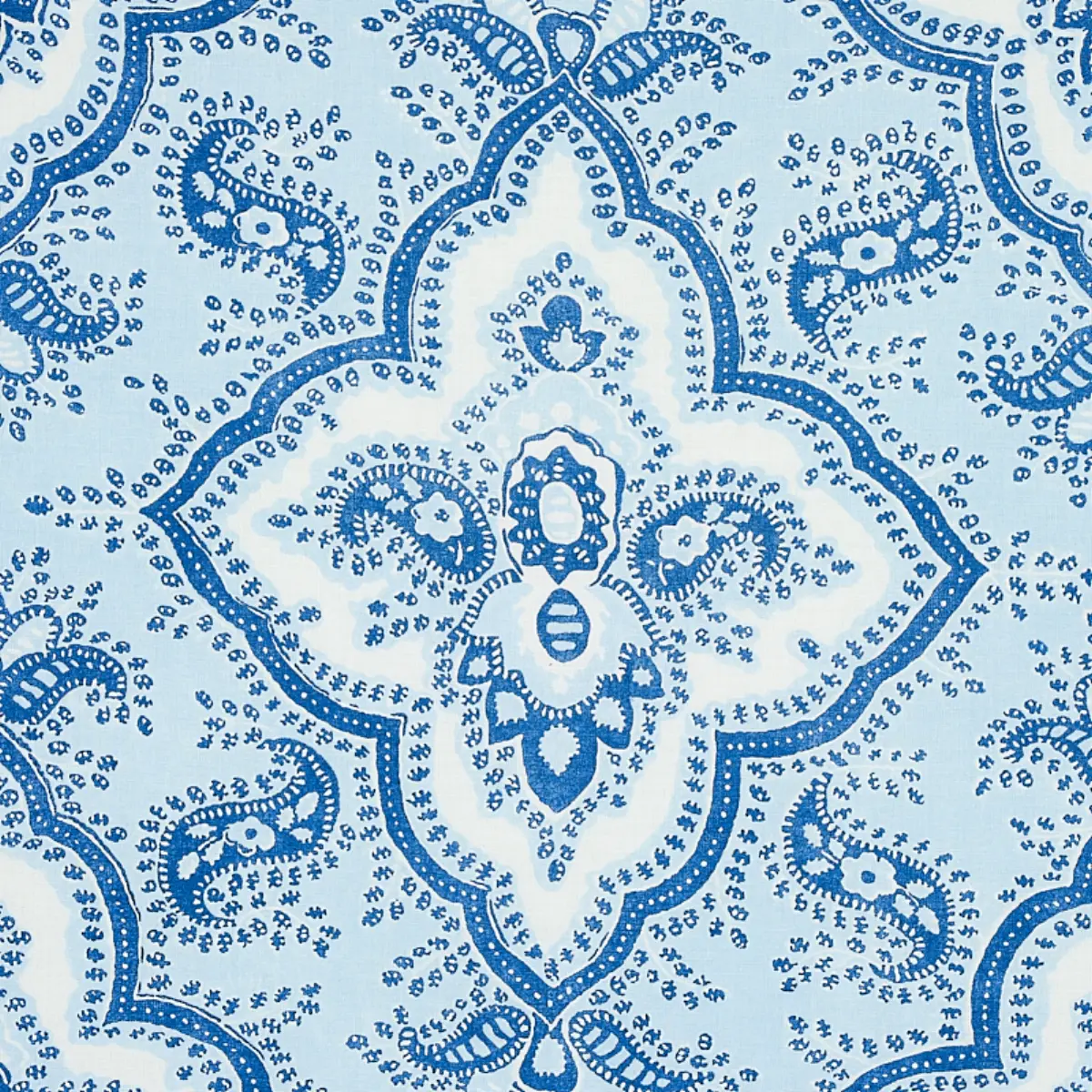 AMALIA MEDALLION HANDMADE PRINT_ BLUE