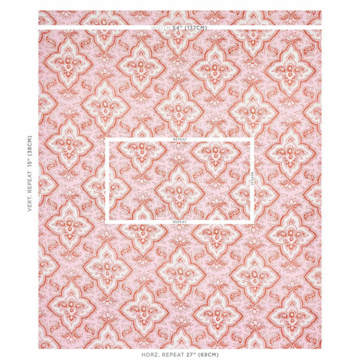 AMALIA MEDALLION HANDMADE PRINT_ PINK