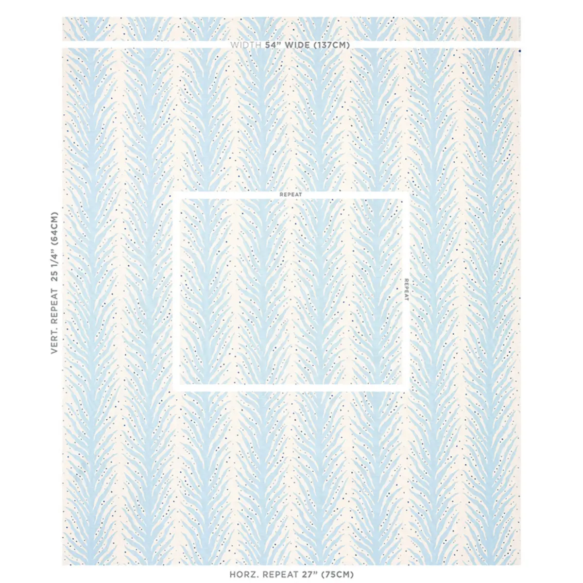 CREEPING FERN PRINT_ SLUMBER BLUE