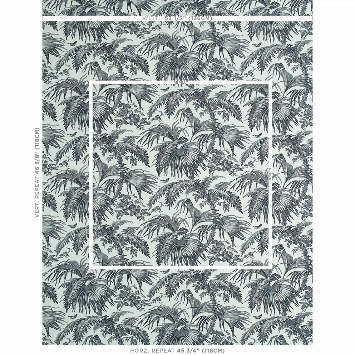 TOILE TROPIQUE_ BLACK