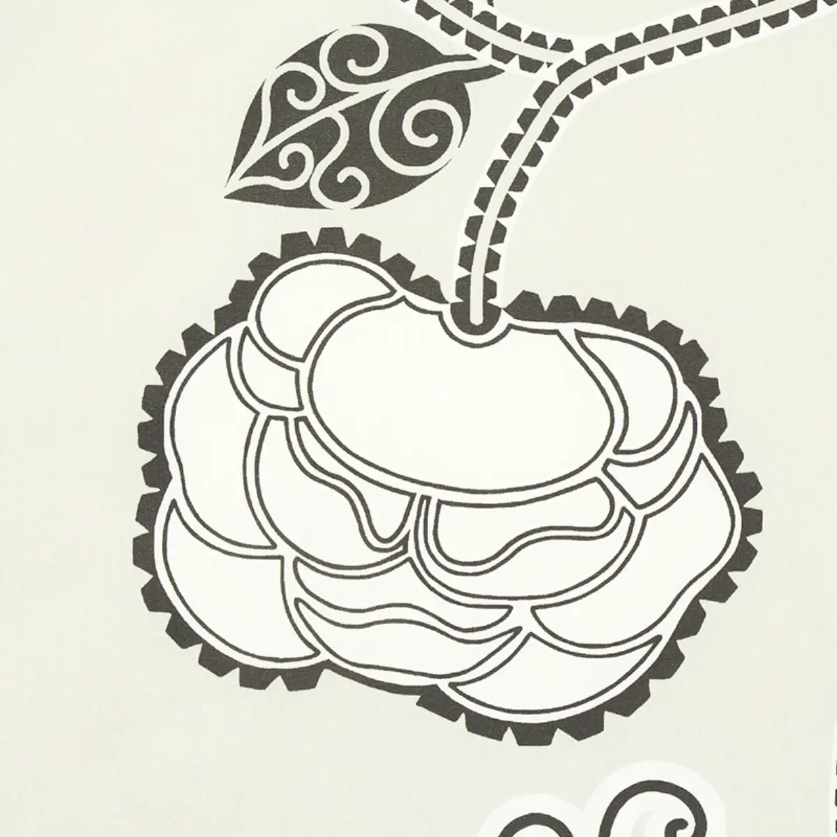 QUEEN FRUIT CHINTZ_ EBONY IVORY