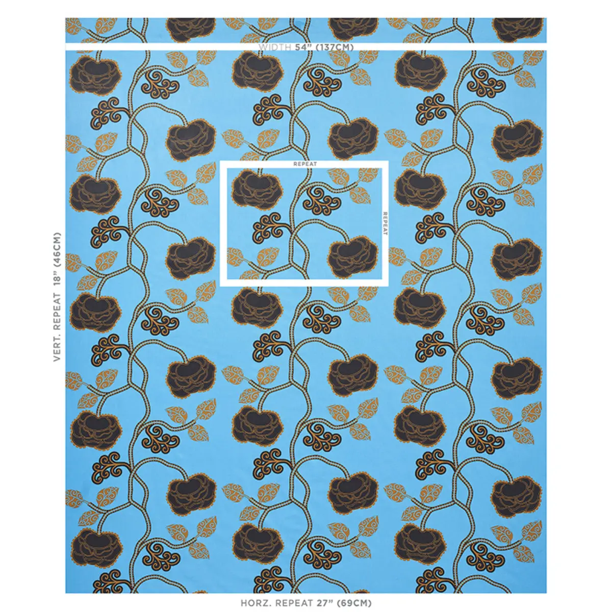 QUEEN FRUIT CHINTZ_ LAPIS