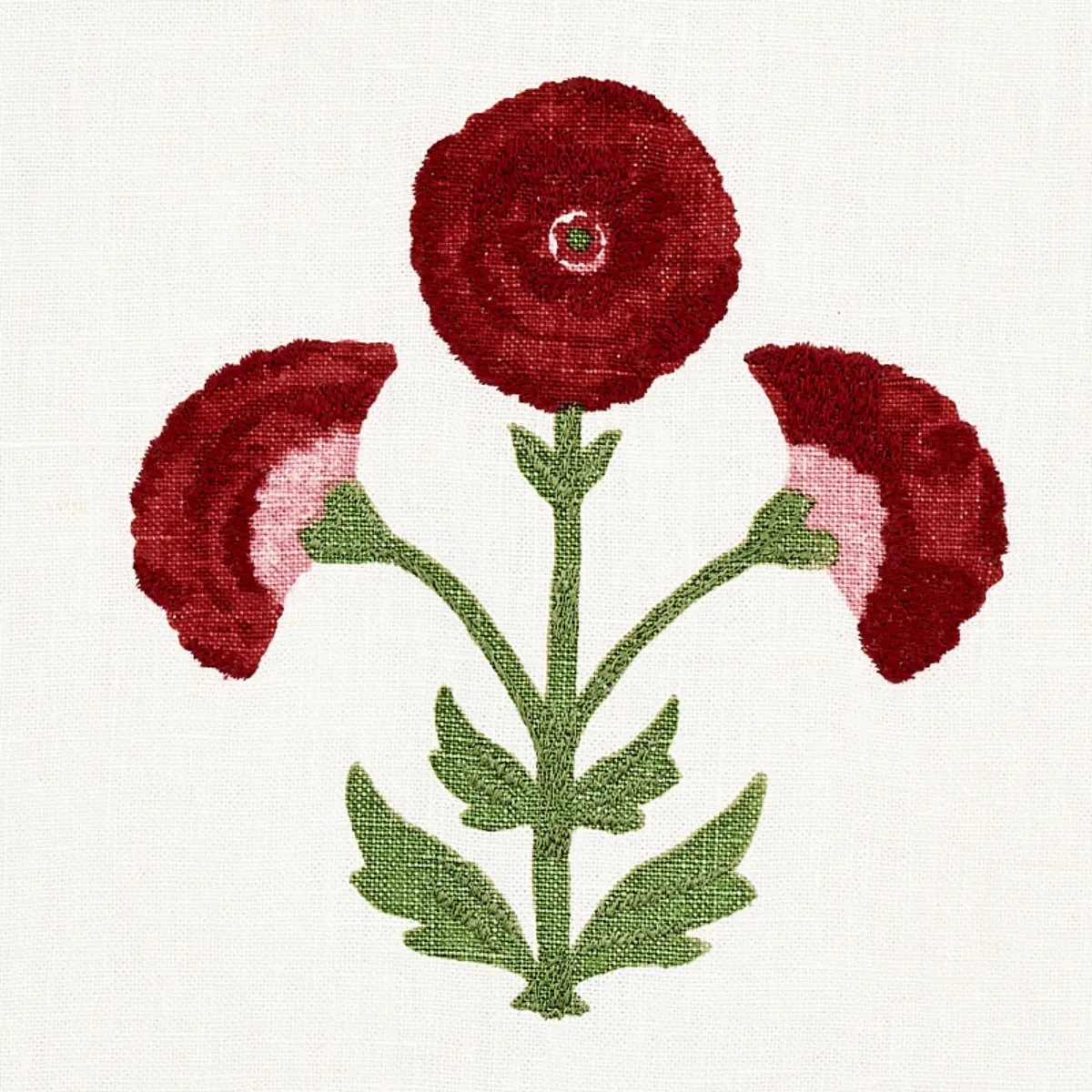 Saranda Flower Embroidery_ CARDINAL