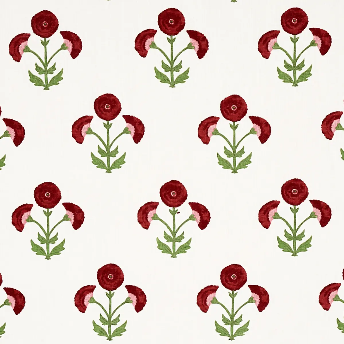 Saranda Flower Embroidery_ CARDINAL