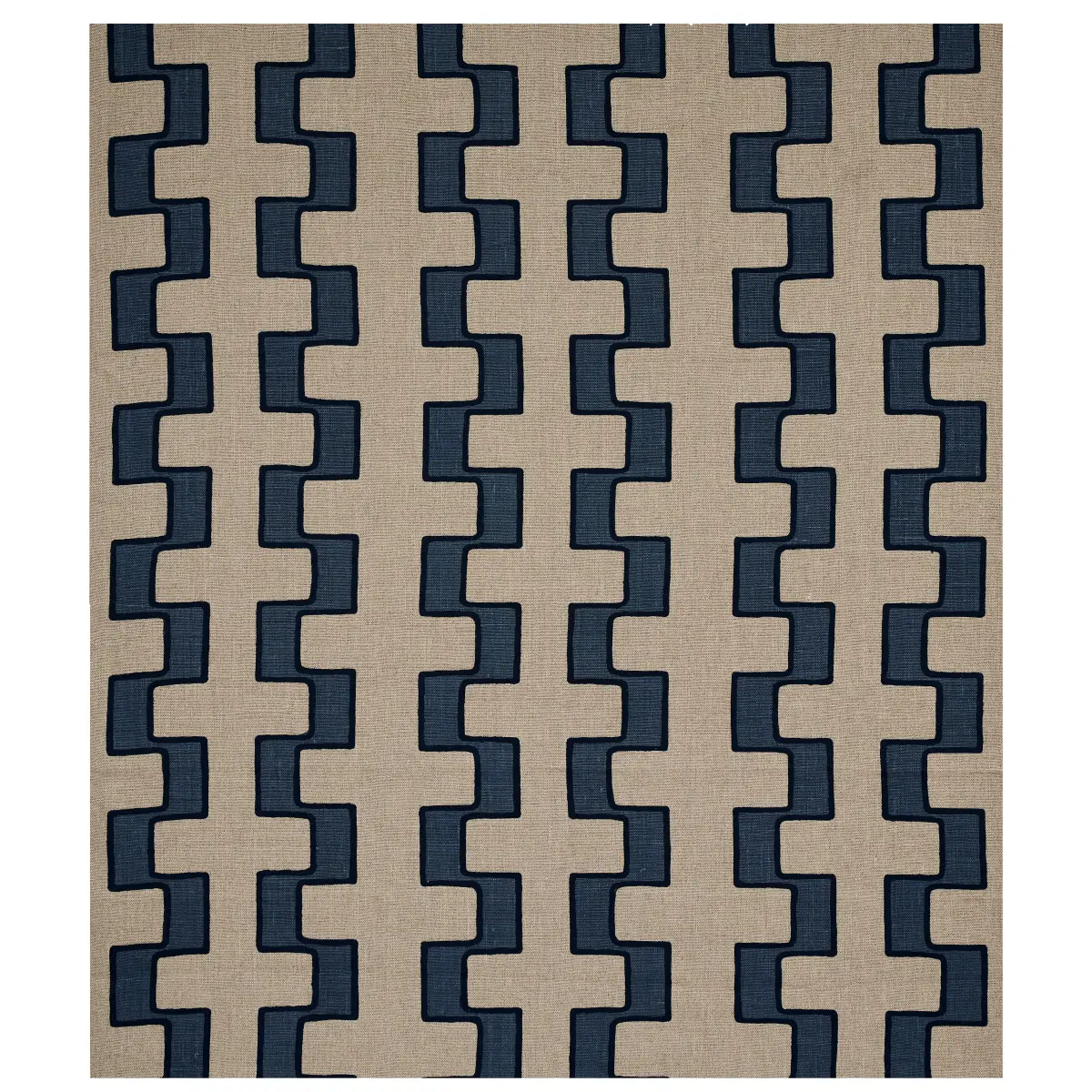 DIXON EMBROIDERED PRINT LINEN_ BLUE